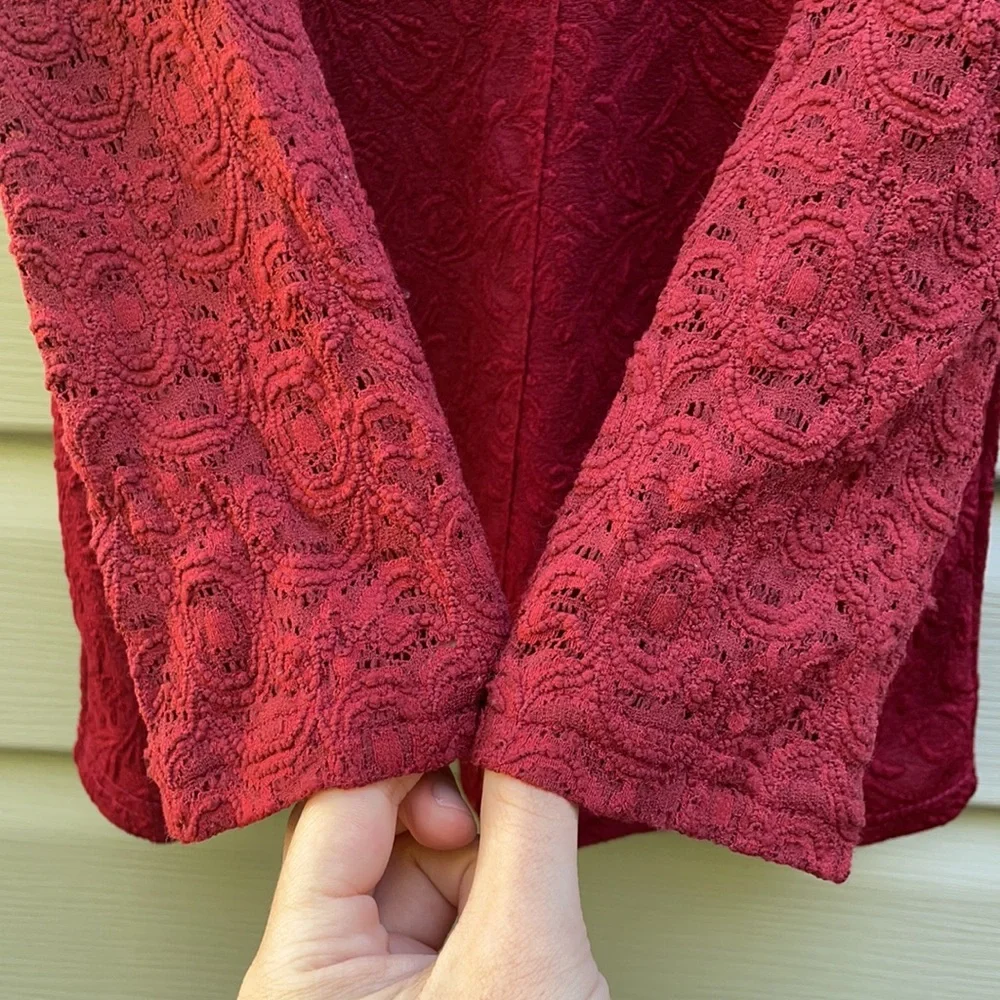 Free People Burgundy Lace Bodycon Dress